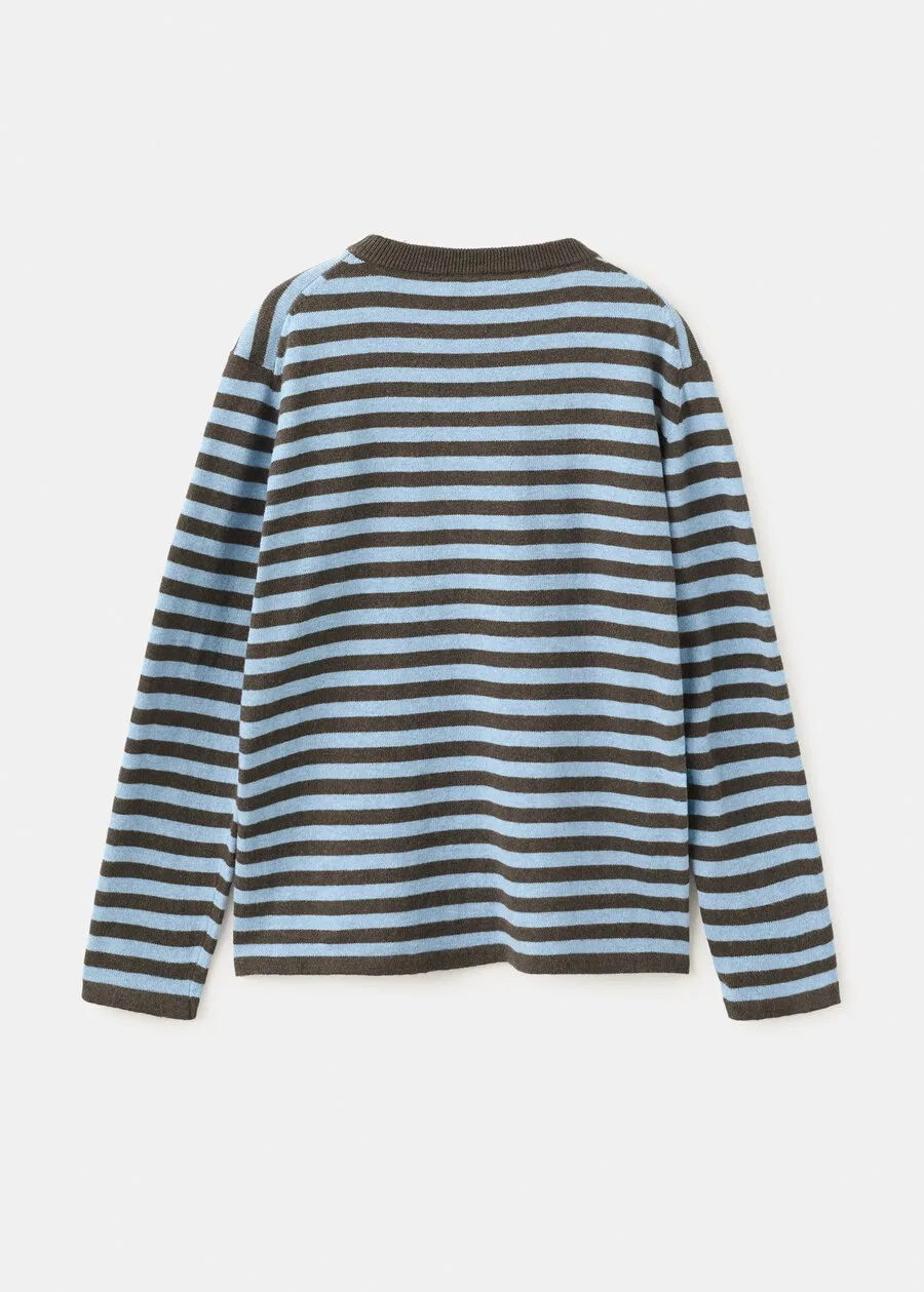 Детский свитер MANGO KIDS 'WALLY' коричневого цвета — фото 2