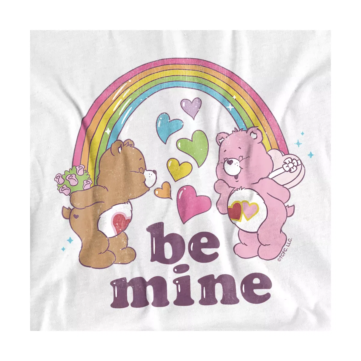 Детское боди с коротким рукавом Be Mine Valentine Care Bears, White — фото 2
