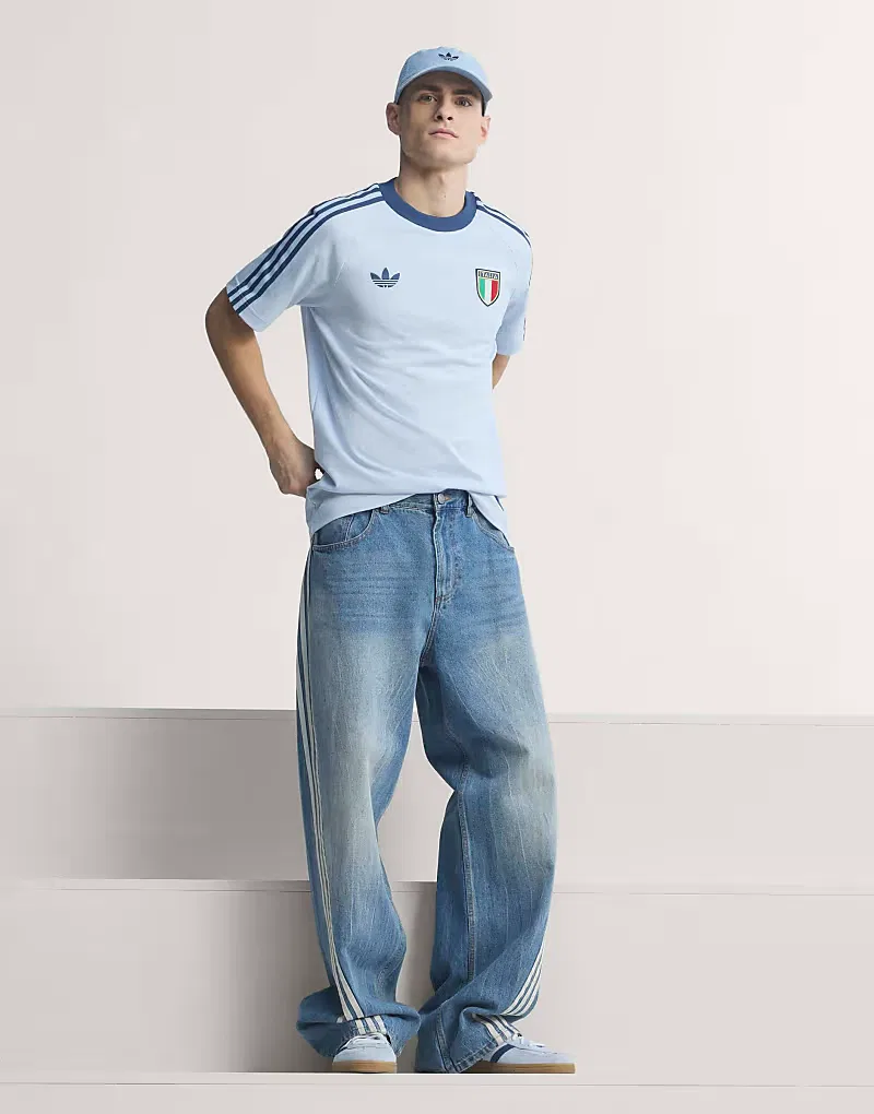 Футболка Adidas performance Italy originals аэросиний
