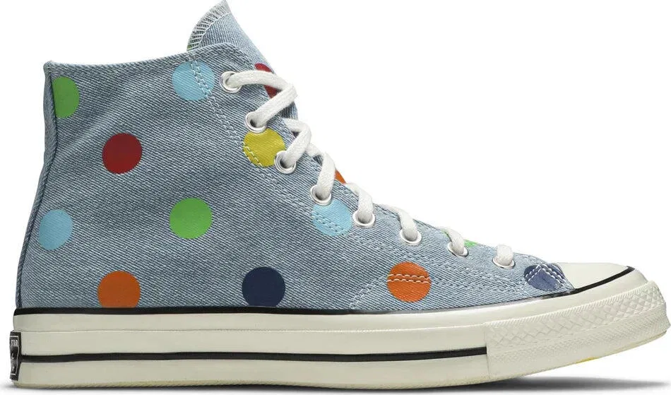 Детские кроссовки из денима с принтом в горошек Chuck Taylor 70s Converse, Schwarz