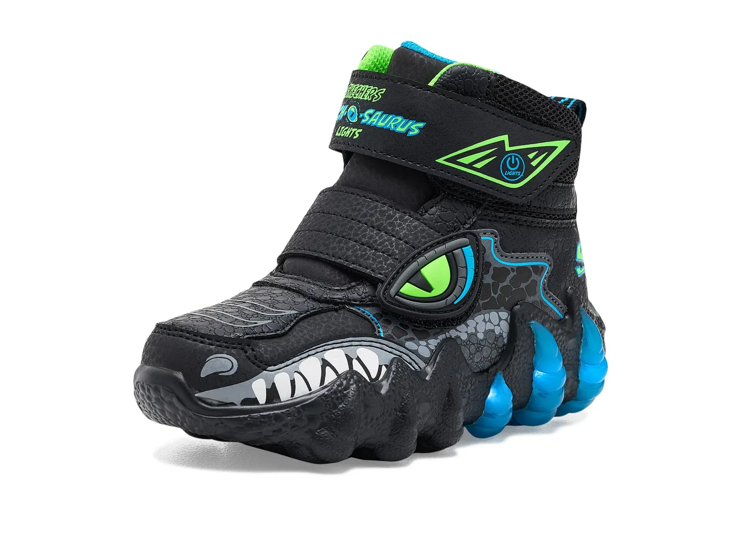 Кроссовки Skech-O-Saurus Lights 2.0-Arctic Dino 400122L (для маленьких и больших детей) Skechers Kids, Black/Lime