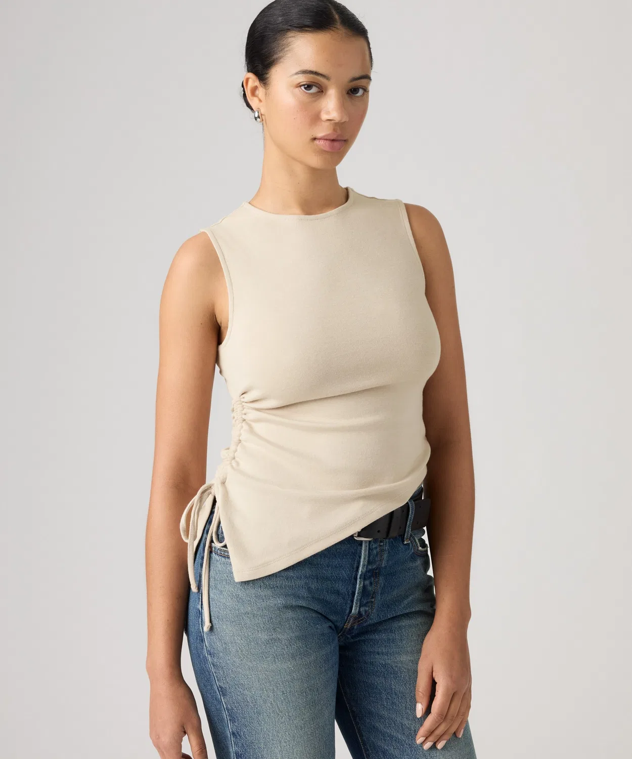 Женский топ без рукавов с асимметричным дизайном Levi's, Beige