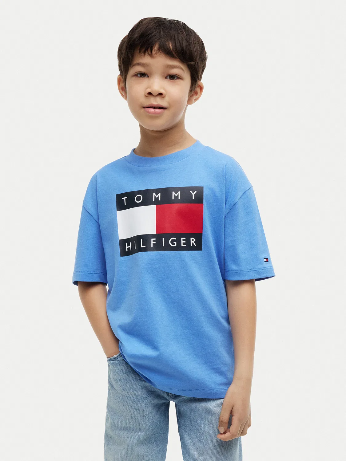 Футболка стандартного кроя для мальчика Heritage Tommy Hilfiger, синий