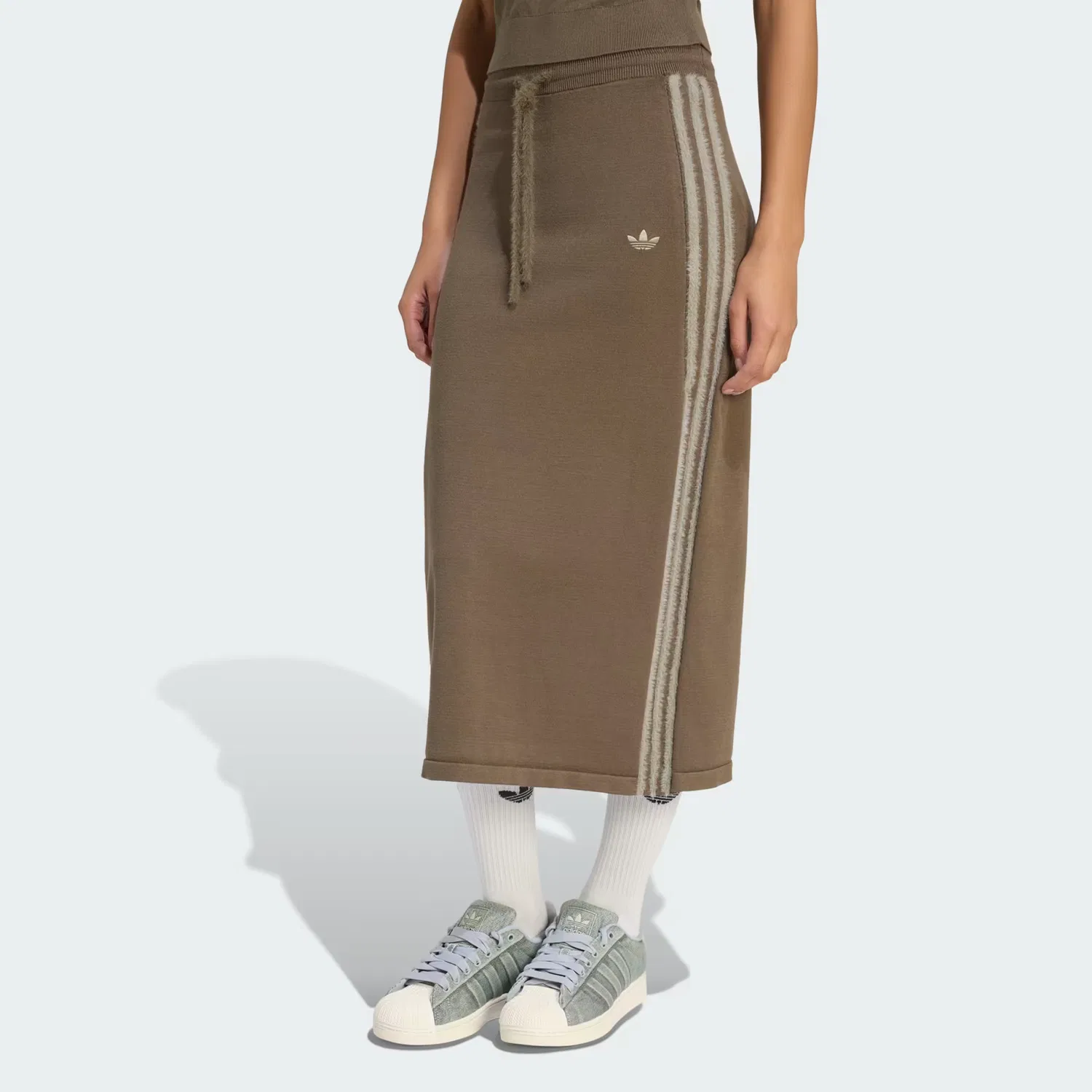 Женская вязаная юбка с эластичным поясом Adidas Originals, Branch/Silver Pebble