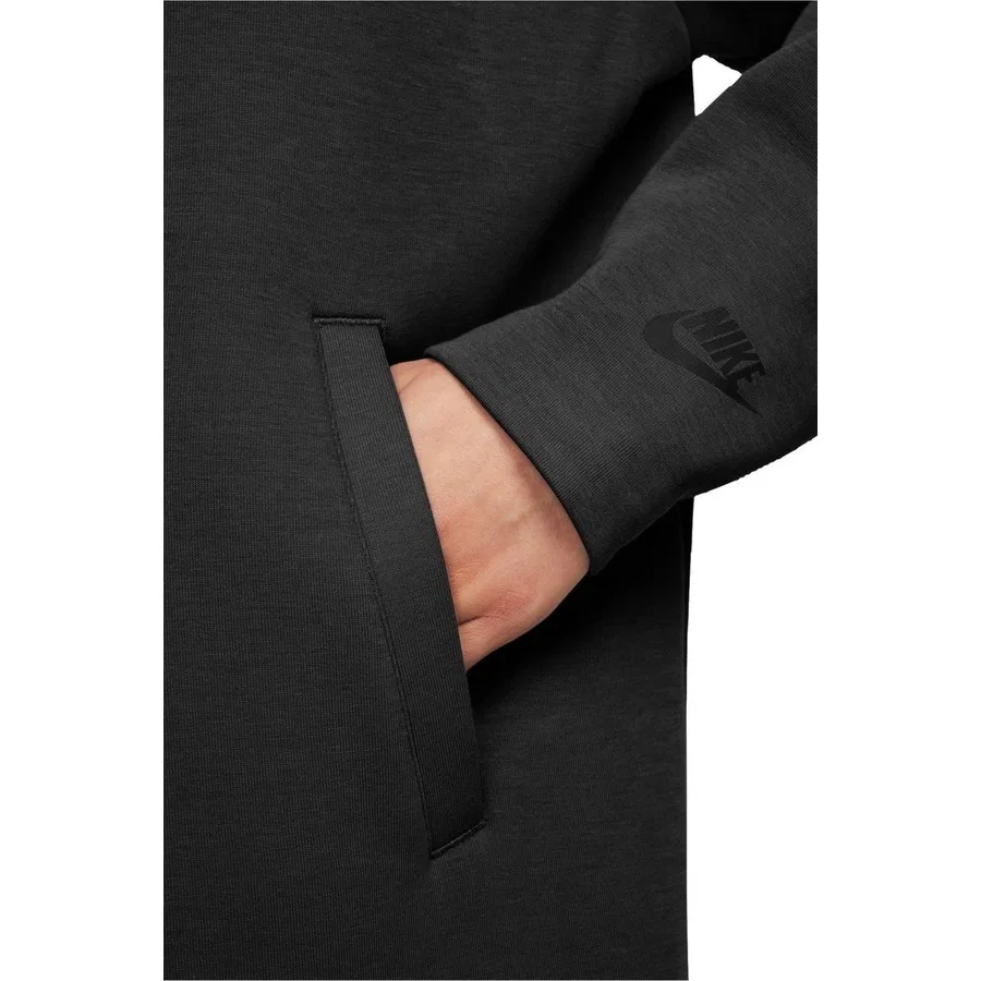 Женский удлиненный джемпер Nike Sportswear Tech Fleece, Черный — фото 3