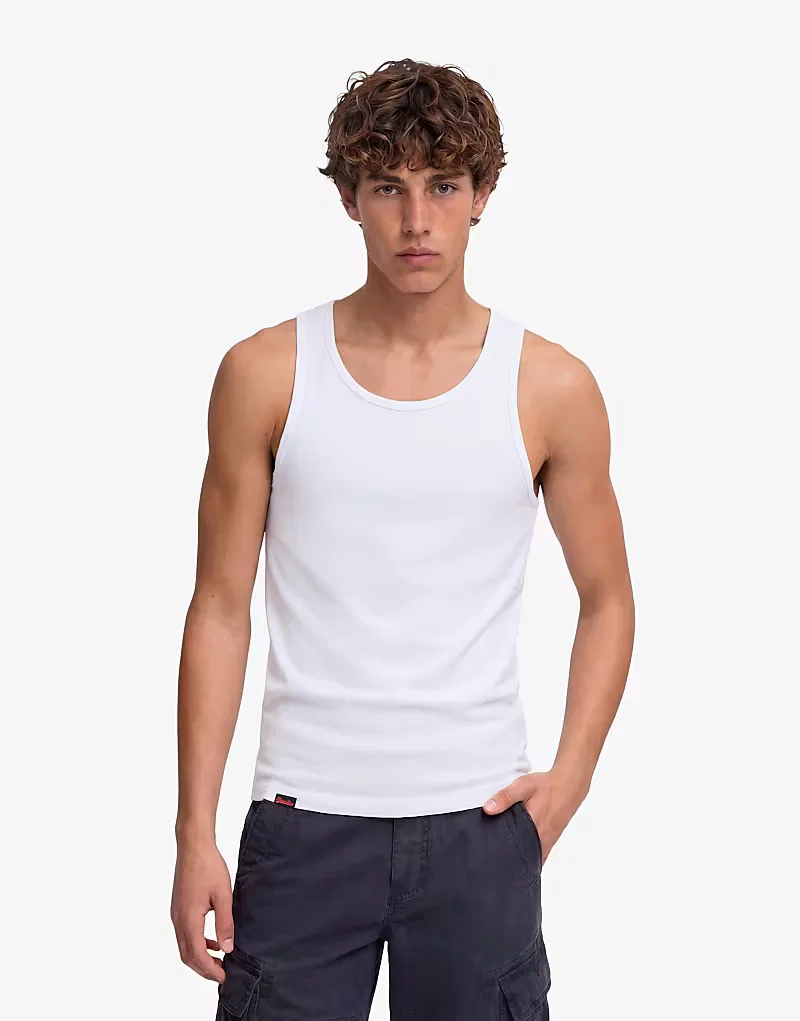 Майка-борцовка Unbrushed Essential с логотипом Superdry, Optic — фото 2