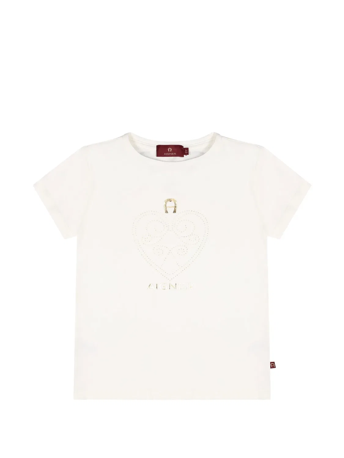 Футболка с принтом и логотипом Aigner Kids, нейтральные цвета