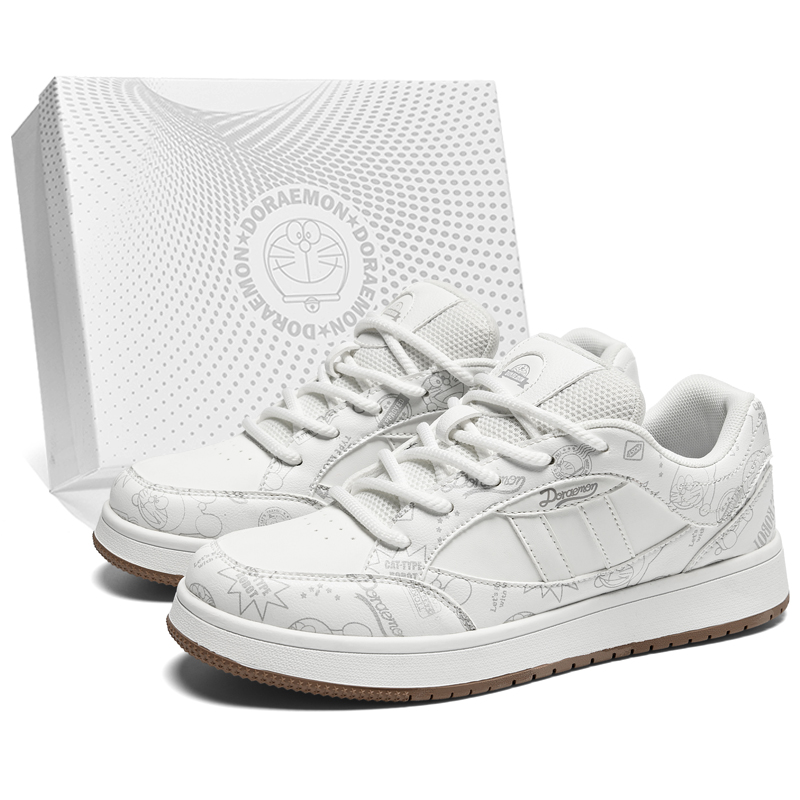 

Doraemon Дораэмон Низкие скейтерские кроссовки унисекс - винтажный белый (дышащие), цвет Vintage White (Breathable)