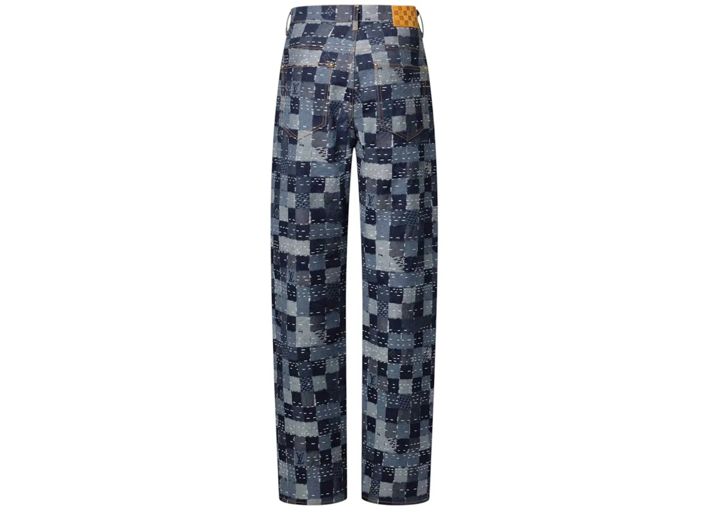 Мужские брюки из денима с принтом Damier Skate Pants Louis Vuitton, Indigo — фото 2
