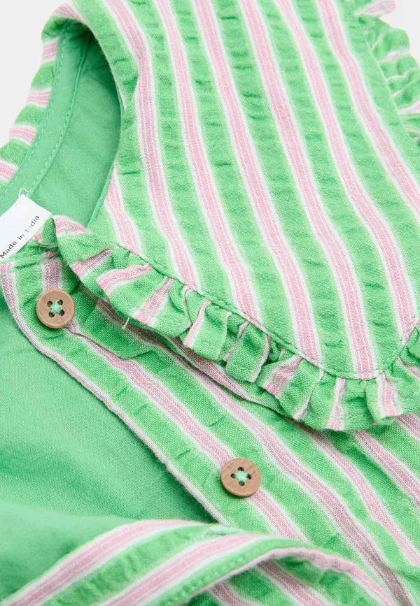 Платье-рубашка хлопковое полосатое Shirt dress Marks & Spencer, multi, мультиколор — фото 3