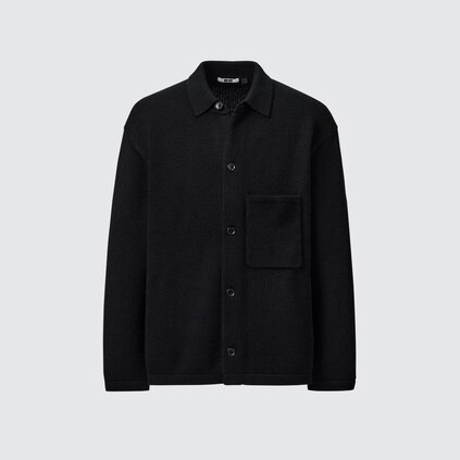 

Мужская трикотажная рубашка Uniqlo U, 09 черный