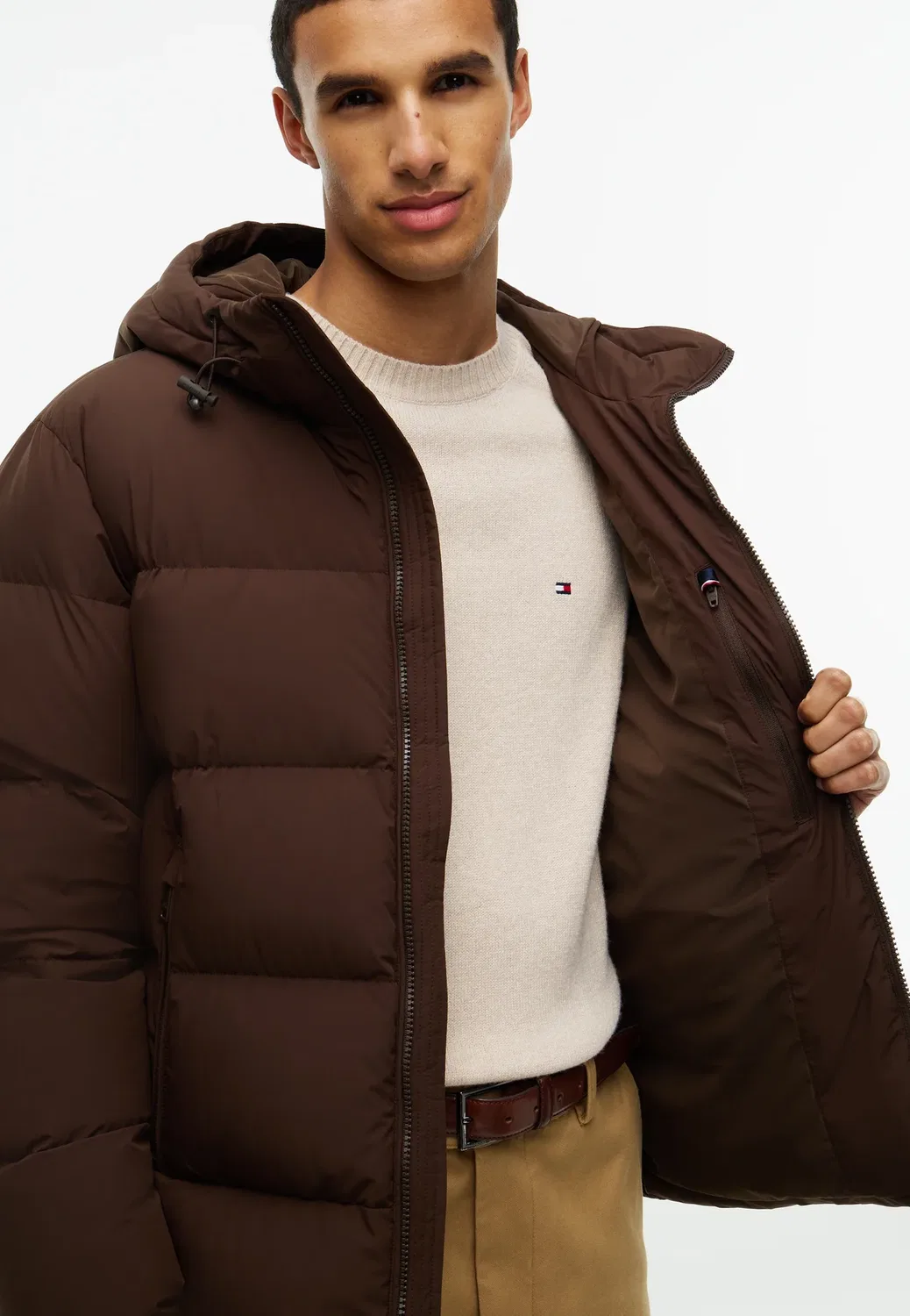 Пуховая куртка Tommy Hilfiger, Dark Coffee — фото 4