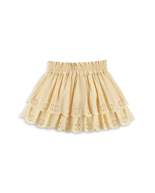 Детская юбка для девочек с оборками Rylee + Cru, Lemon