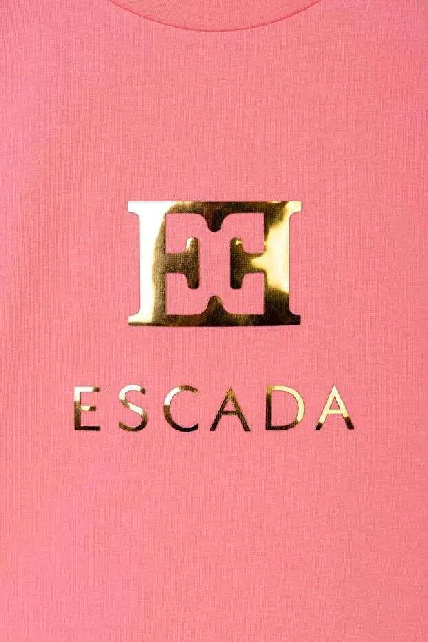 Детская футболка с воланами Logo Escada, Pink — фото 2