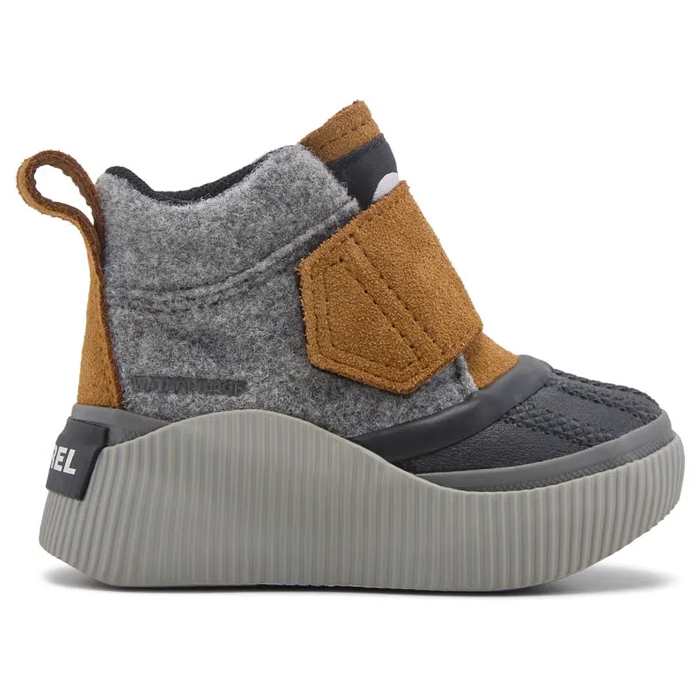 Детские водонепроницаемые зимние ботинки Out n About IV для малышей Sorel, Grey/Tan/Black — фото 2