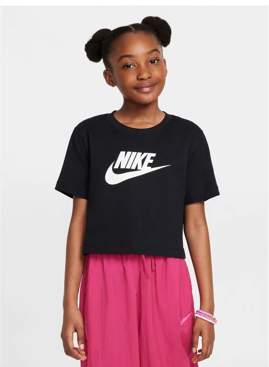 Футболка укороченная с принтом Futura Nike, черный