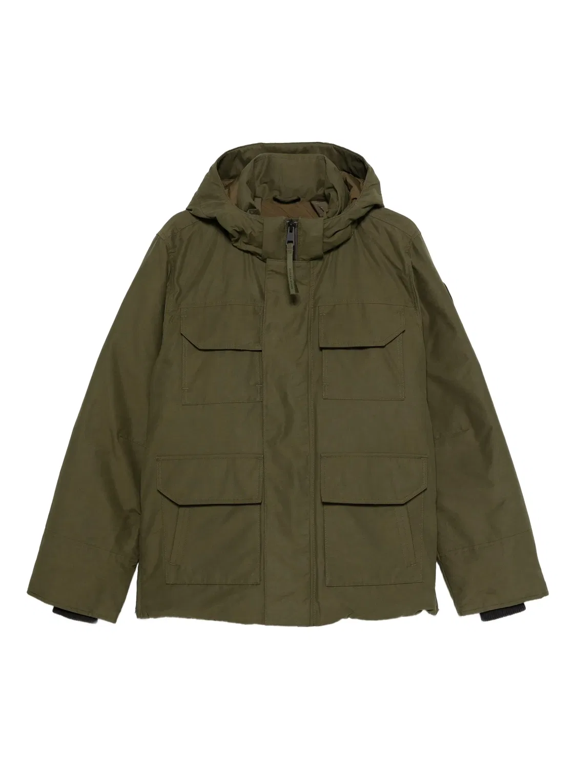 Плащ с капюшоном оливкового цвета Canada Goose, оливковый