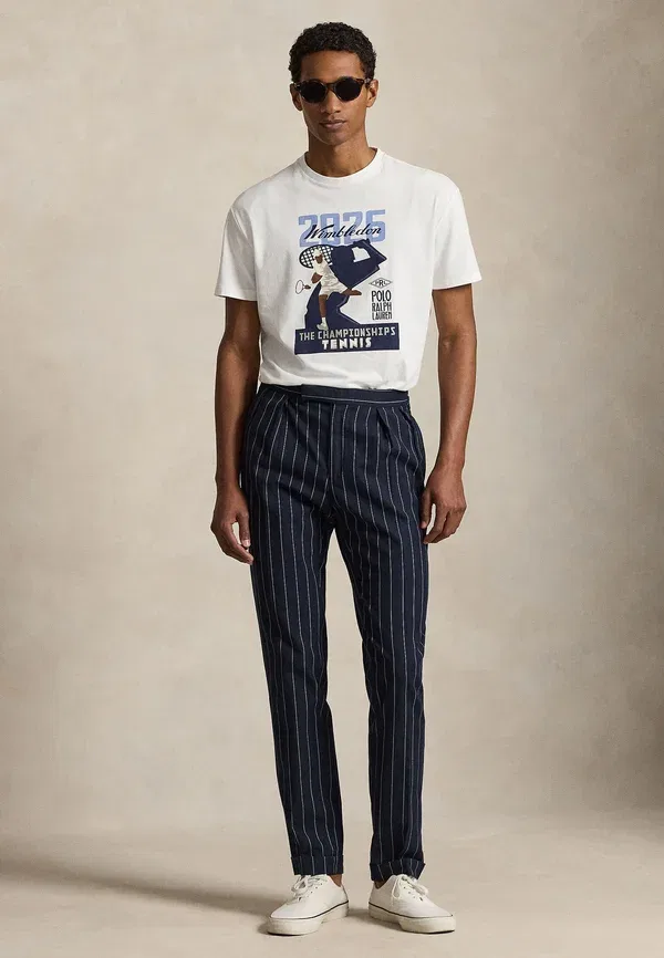 Футболка хлопковая Wimbledon classic fit graphic t-shirt Polo Ralph Lauren, белый — фото 2
