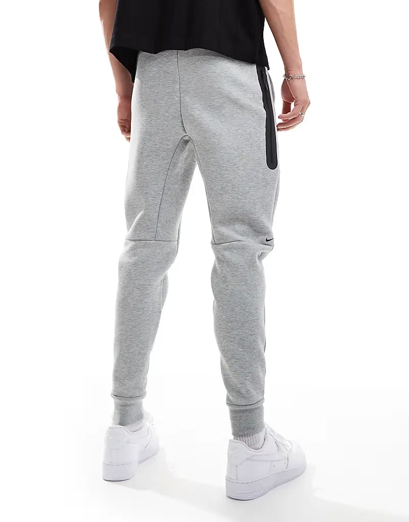 Спортивные брюки Nike Tech Fleece с манжетами, серые — фото 2