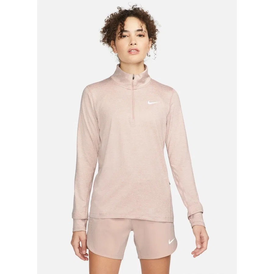 Женский свитшот с круглым вырезом, модель W NK DF ELEMENT TOP HZ, Nike, Красно-розовый — фото 2