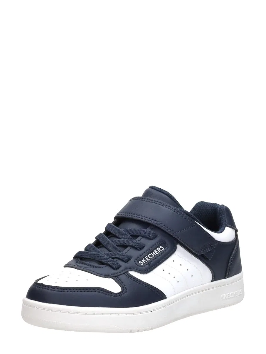 Детские кроссовки для мальчиков с перфорацией Skechers Quick Street, Navy Blue White — фото 2