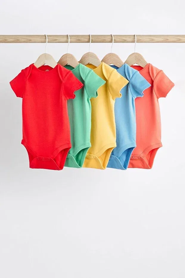 Детский комплект боди для девочек хлопковый 5Piece cotton bodysuit set Next Baby, Multicolor