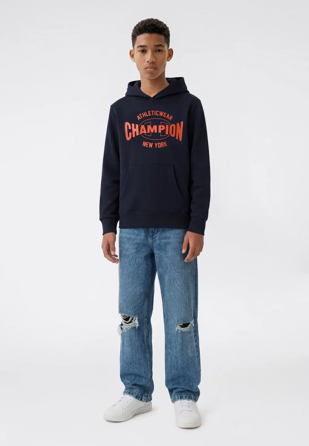 Худи стандартного кроя - худи Champion, Dark Blue — фото 2