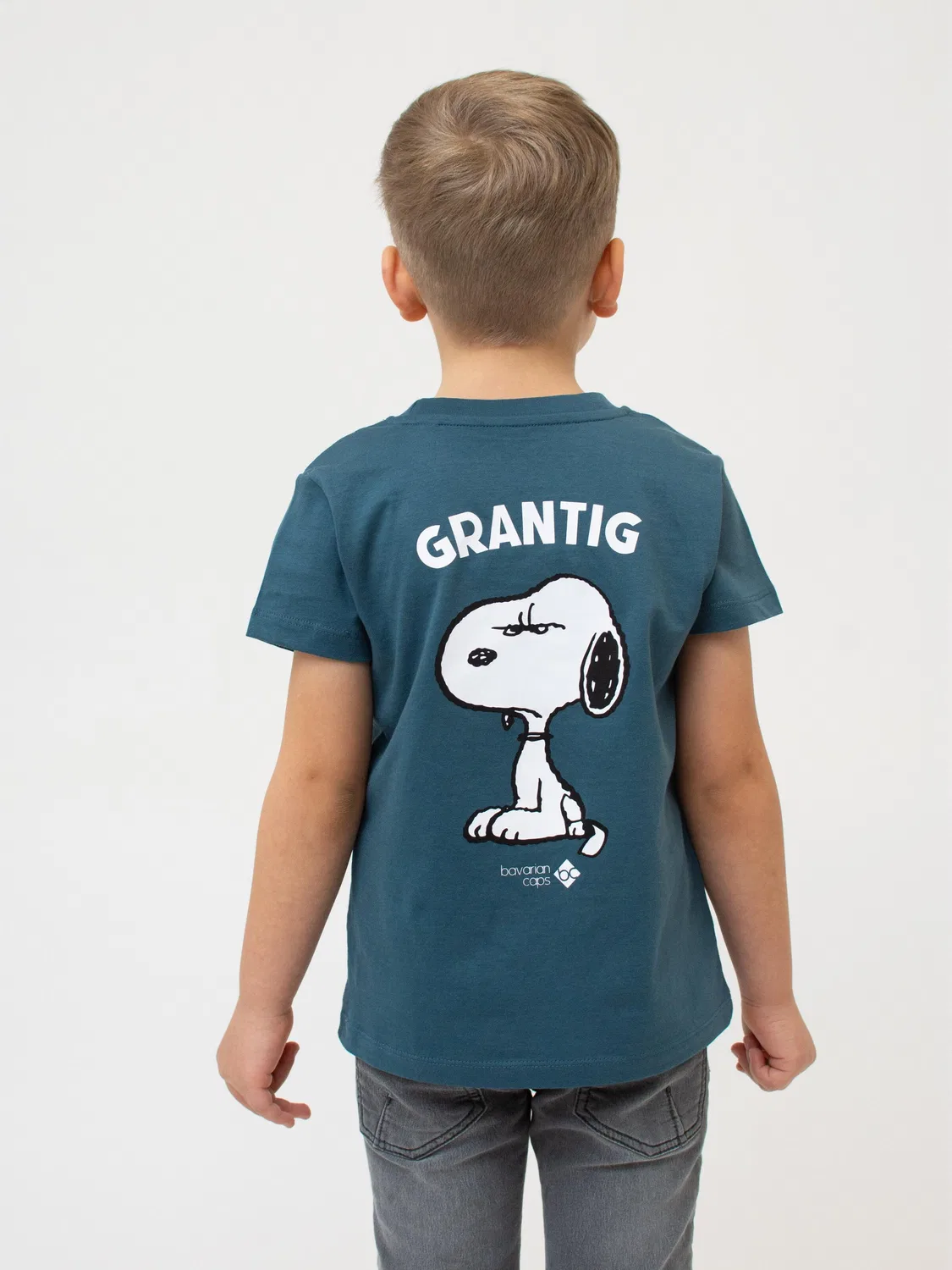 Футболка Bavarian Caps Grantler Klub: Snoopy дымчато-синего цвета — фото 2