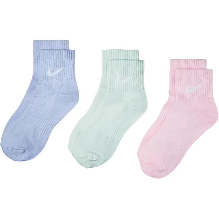 Мужские носки-невидимки с принтом Nike, Light Blue/Light Green/Light Pink