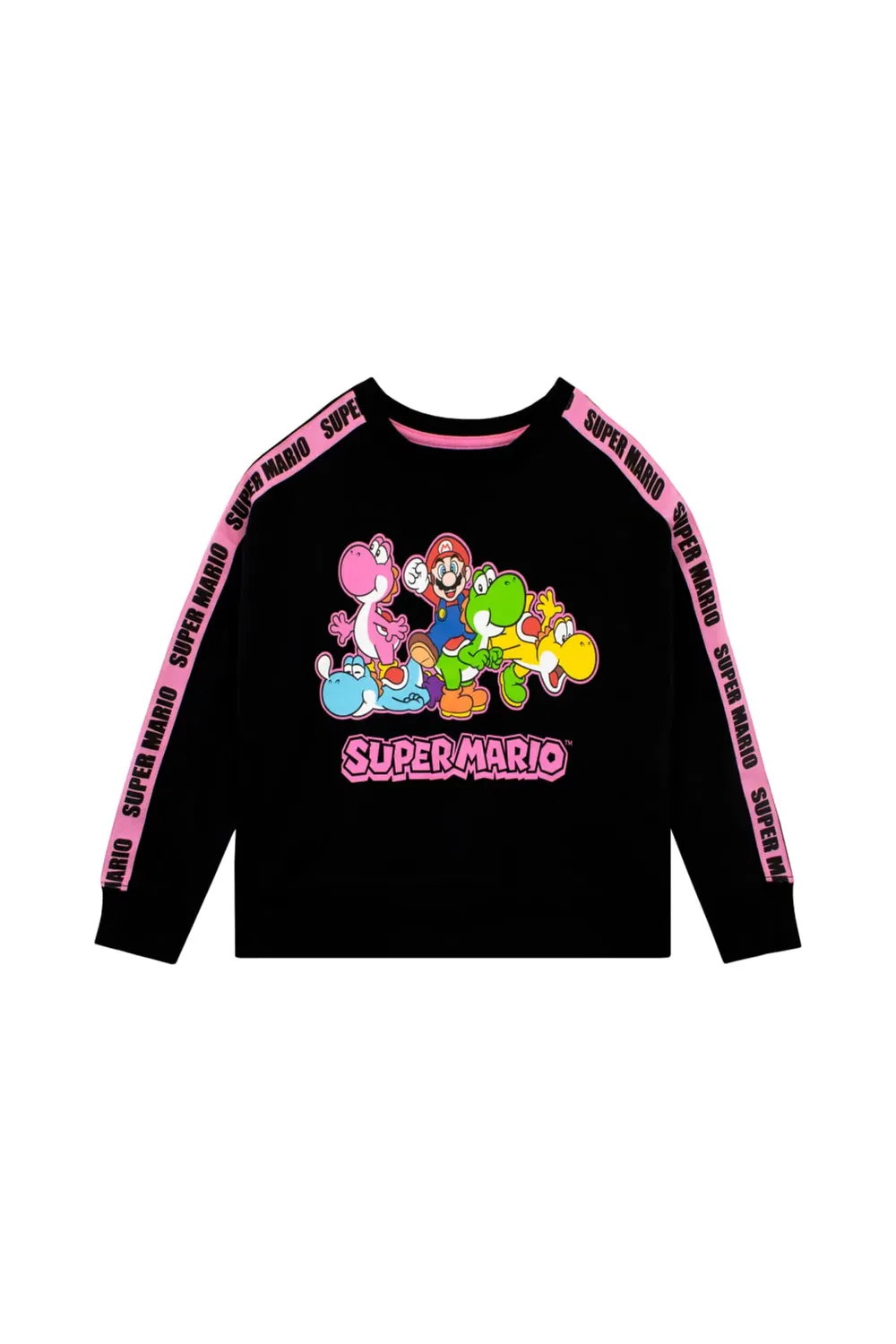 Женский укороченный свитшот Yoshi Super Mario Bros, Black