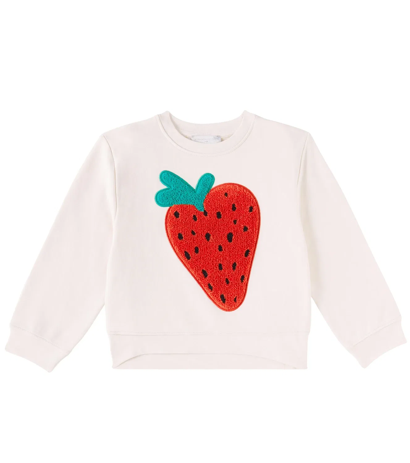 Свитшот хлопковый с принтом Stella Mccartney Kids, бежевый