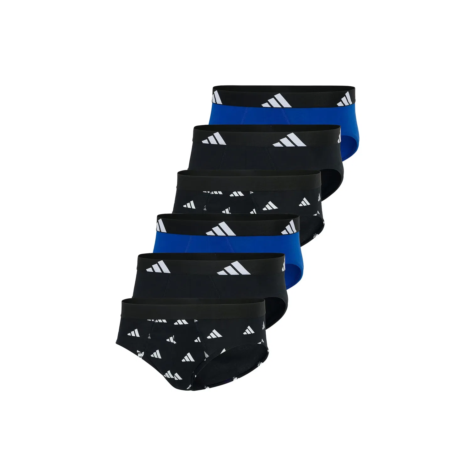 Мужские трусы-слипы 6 пар Adidas Originals, Black/White/Blue