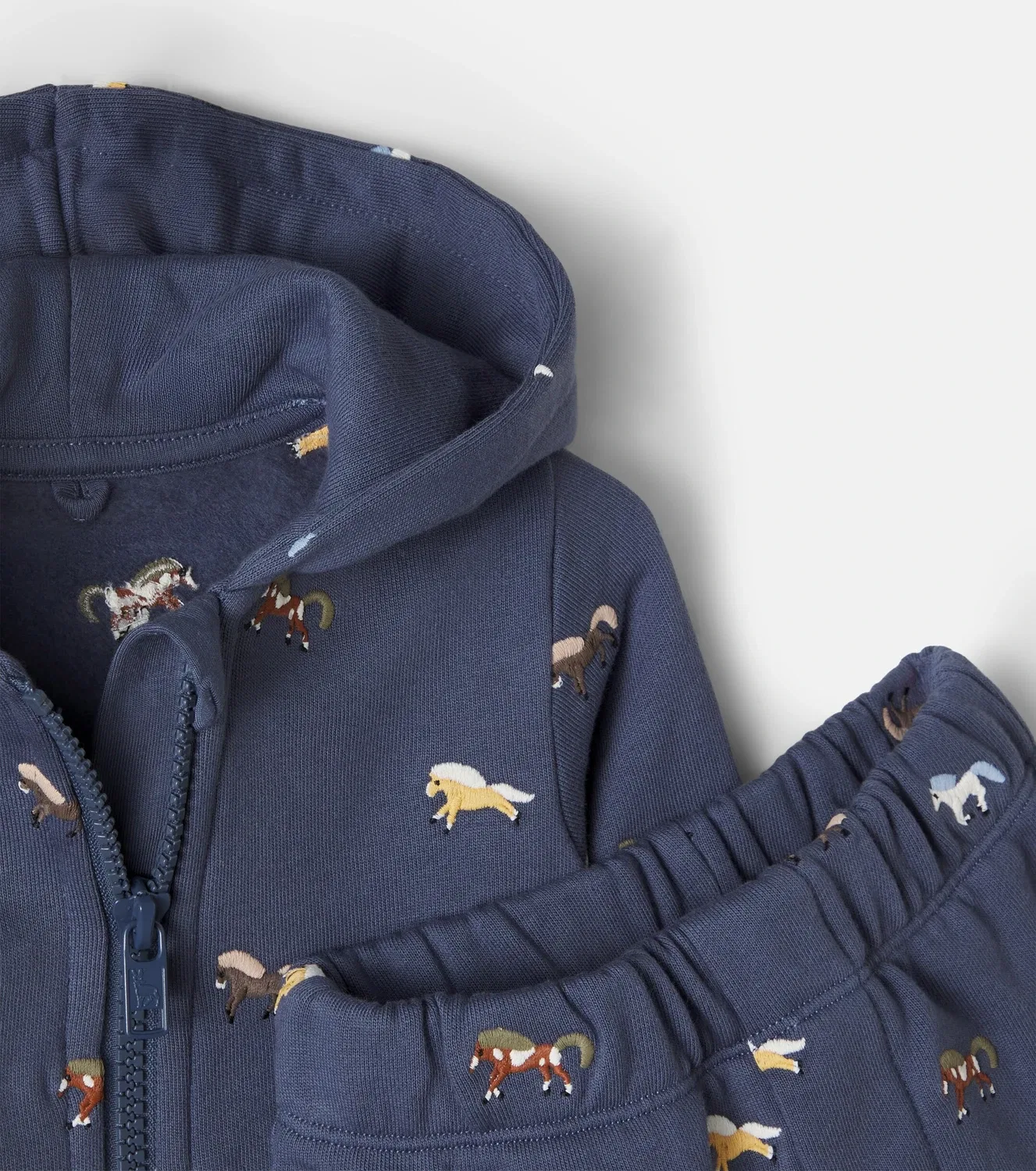 Комплект из худи с вышивкой и спортивных штанов Stella Mccartney Kids, синий — фото 4