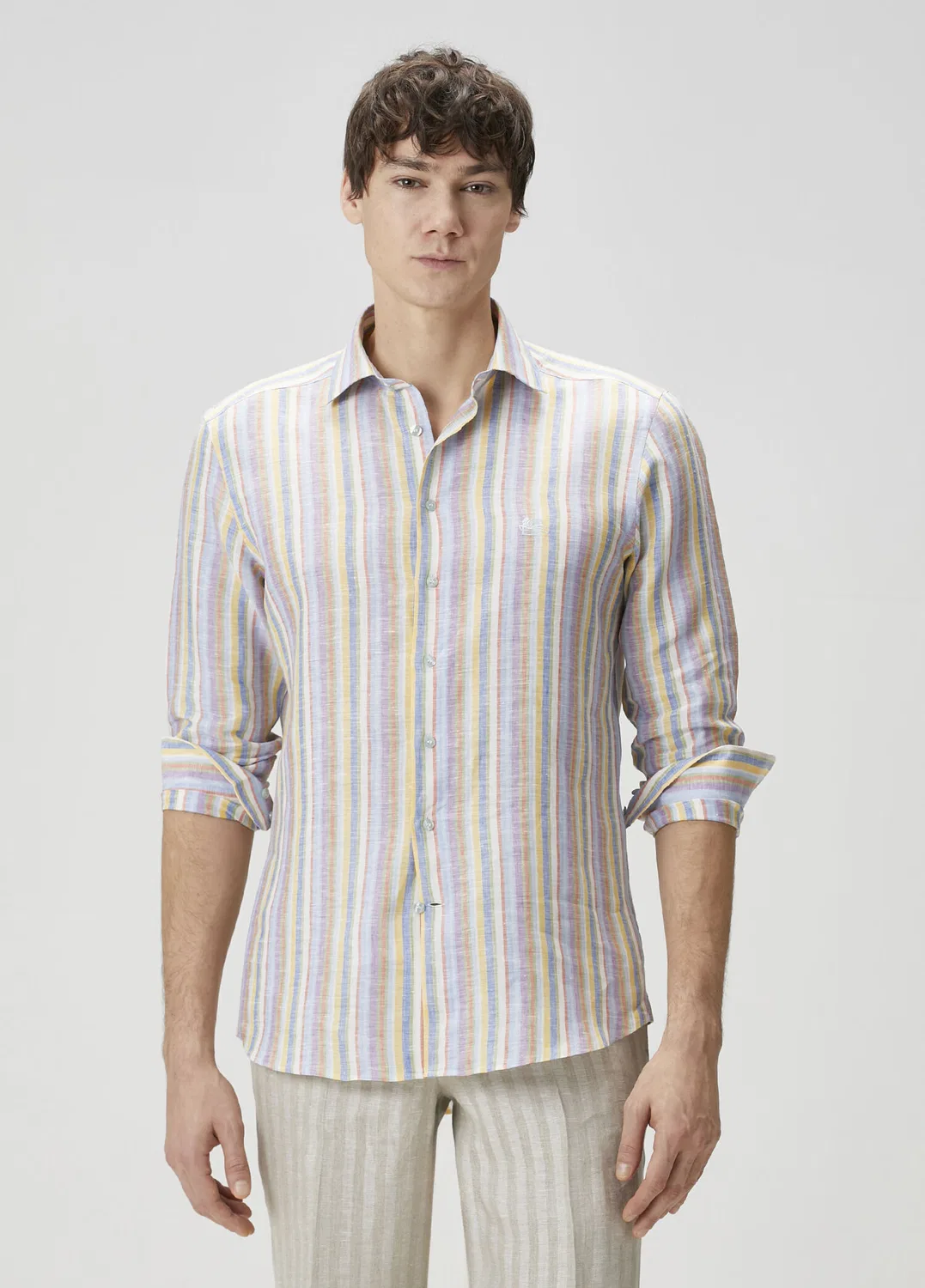 Рубашка с цветными полосками Etro, multicolor