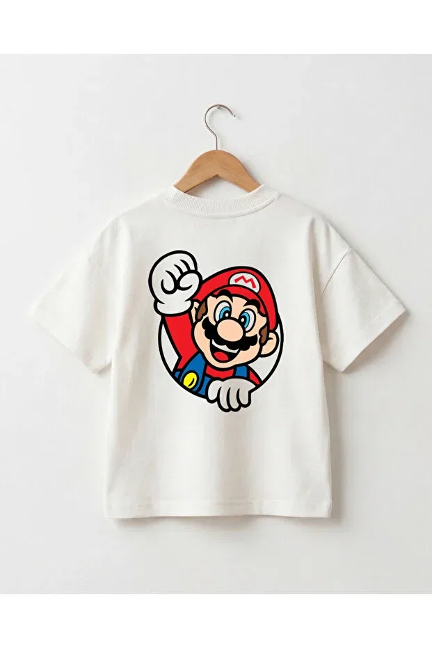 Детская футболка с принтом Oversize Unisex Cotton T-Shirt Babytex, Ecru