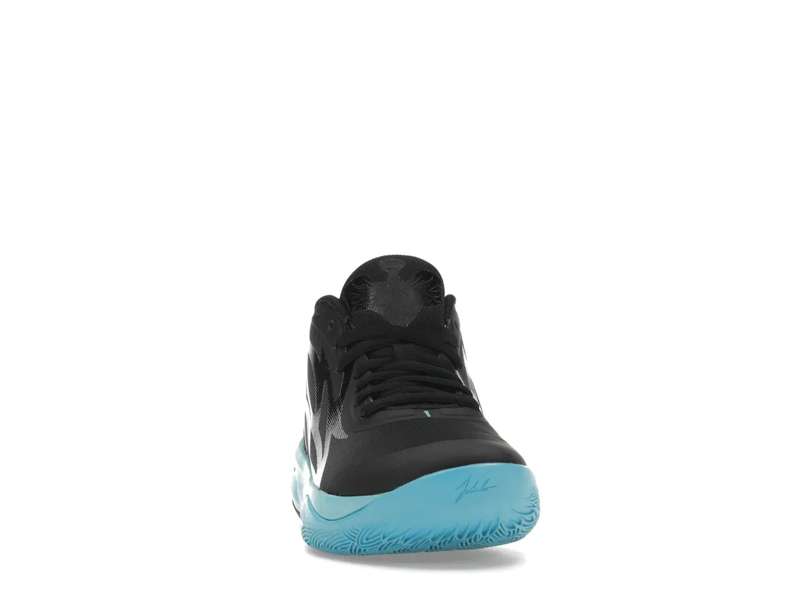 Детские кроссовки для мальчиков с принтом Puma LaMelo Ball MB.02 Puma Black/Blue Atoll — фото 2