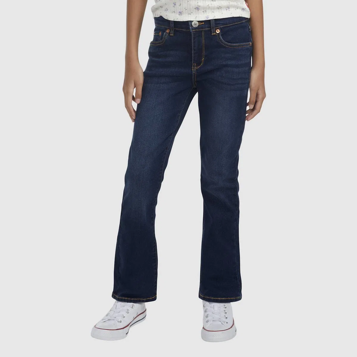 Классические джинсы-клеш для девочек 7-16 лет Levi's, Legacy - Dark Wash — фото 2