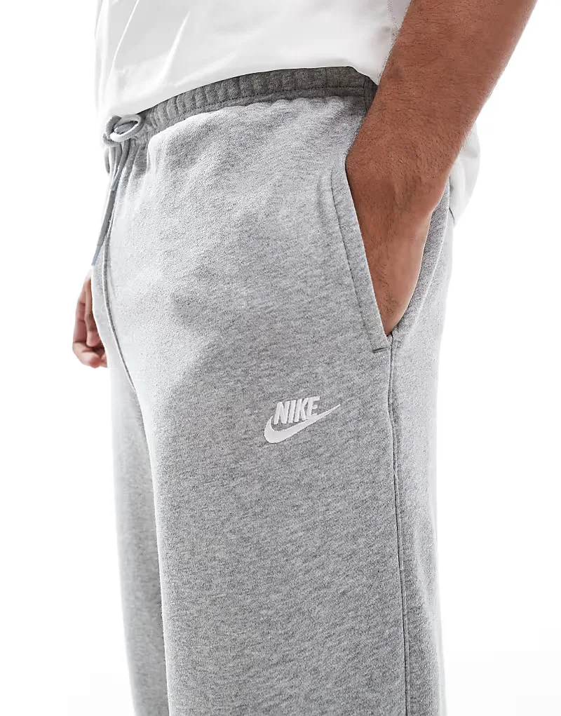Спортивные брюки Nike Club French Terry прямого кроя серого — фото 3