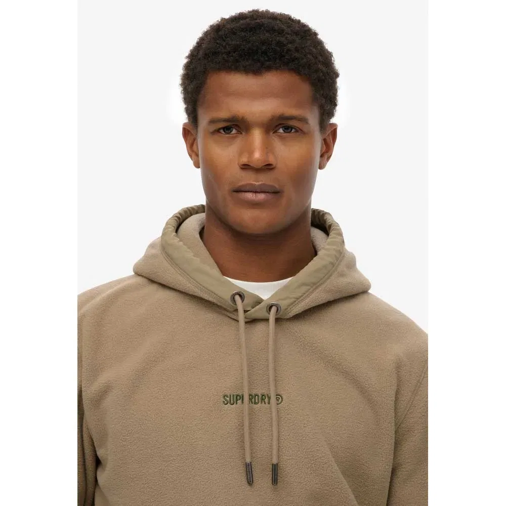 Худи с логотипом Superdry, бежевый — фото 4
