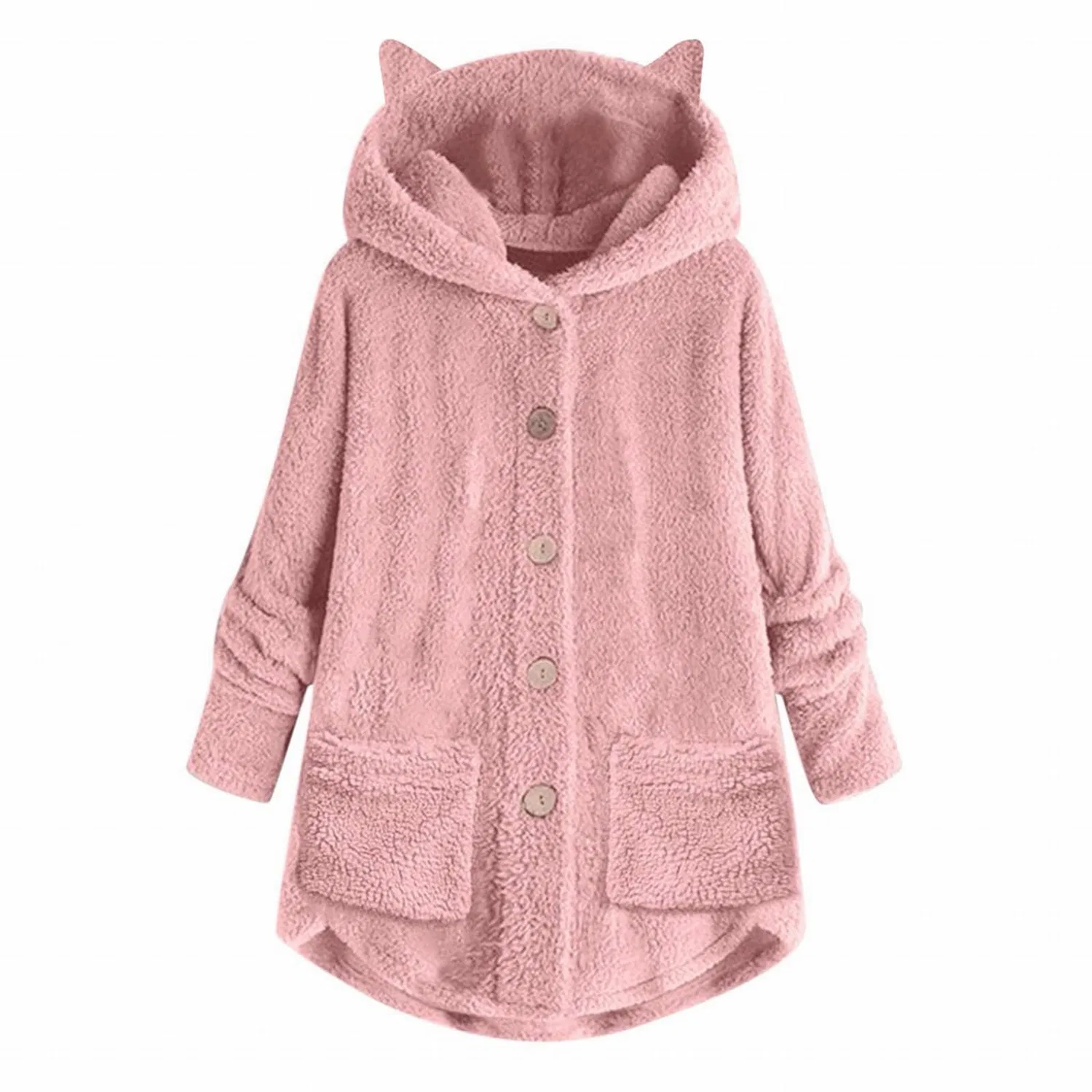 Женская флисовая куртка с капюшоном Teddy, Colore: Rosa