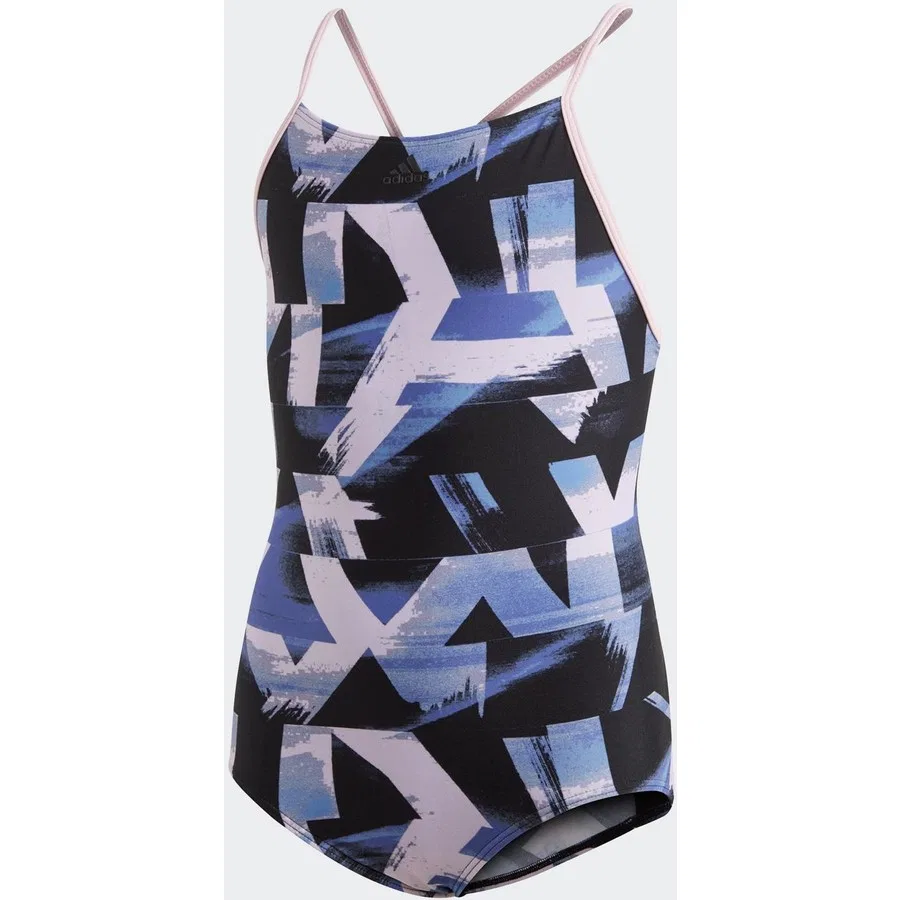 Детский купальник с принтом adidas DQ3374 Ya Aop 1Pc, Темно-синий
