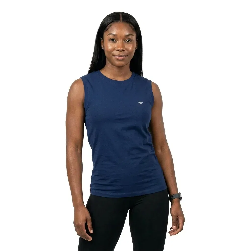 Майка sleeveless base layer Emporio Armani, синий — фото 3