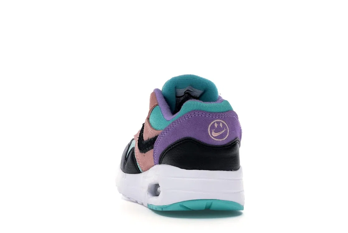 Детские кроссовки с принтом Have a Nike Day Nike Air Max 1, цвет Black/White-Space Purple-Bleached Coral-Hyper Jade — фото 4