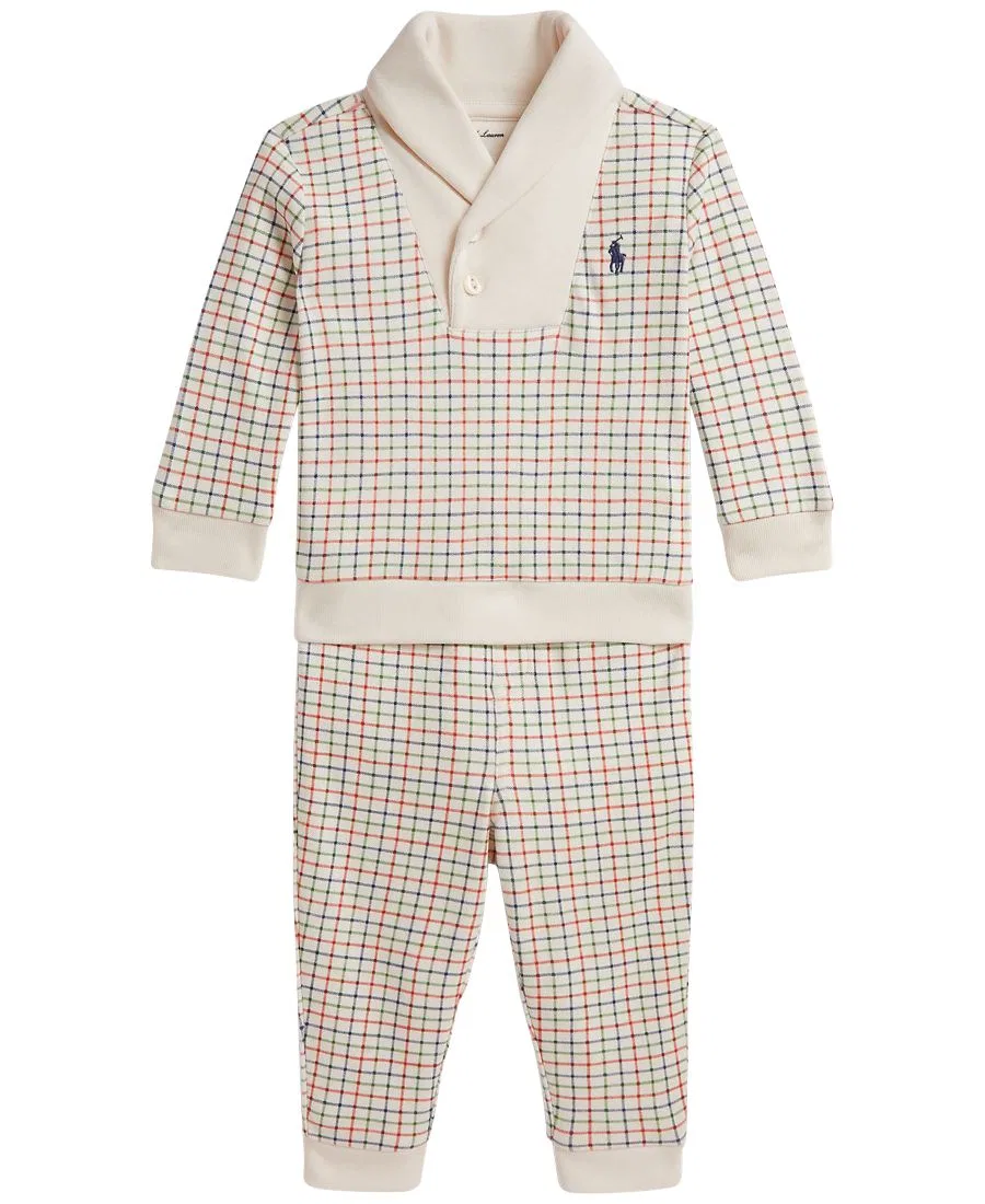 Комплект из пуловера и штанов для малышей с принтом Polo Ralph Lauren, Havenswood Tattersall