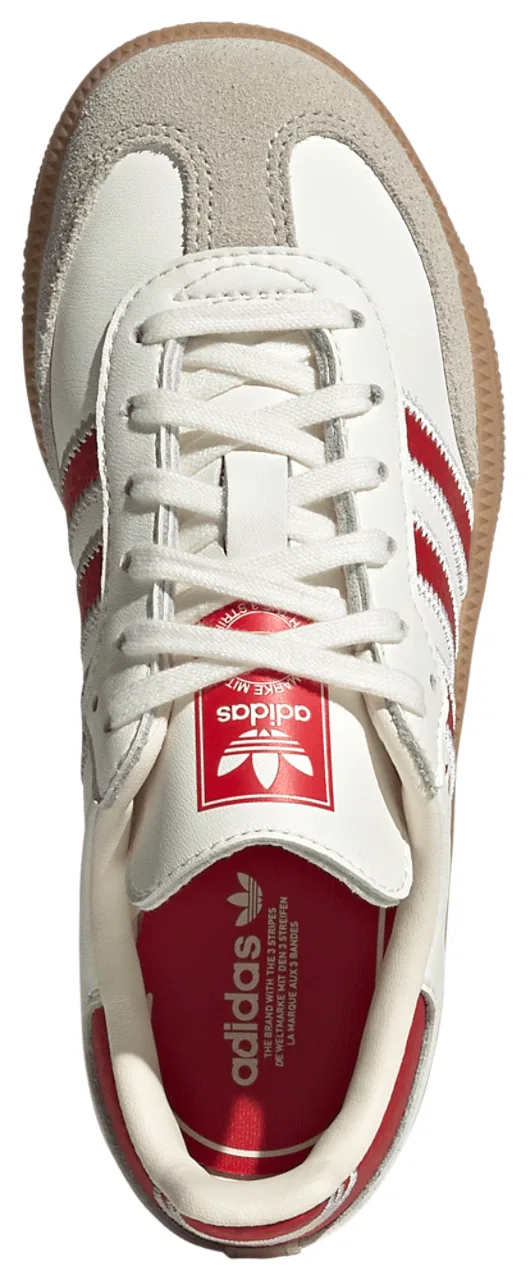 Кроссовки для мальчиков Samba OG Adidas, цвет Off White/Gum/Better Scarlet — фото 4