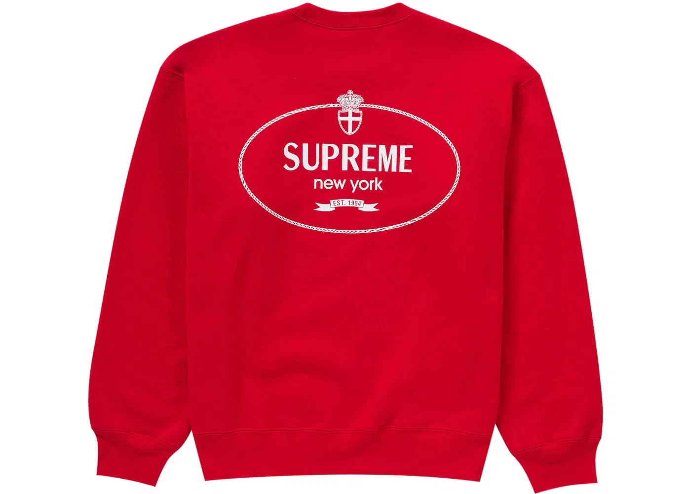 Мужской свитшот с принтом Supreme Crewneck (FW24) Red — фото 2