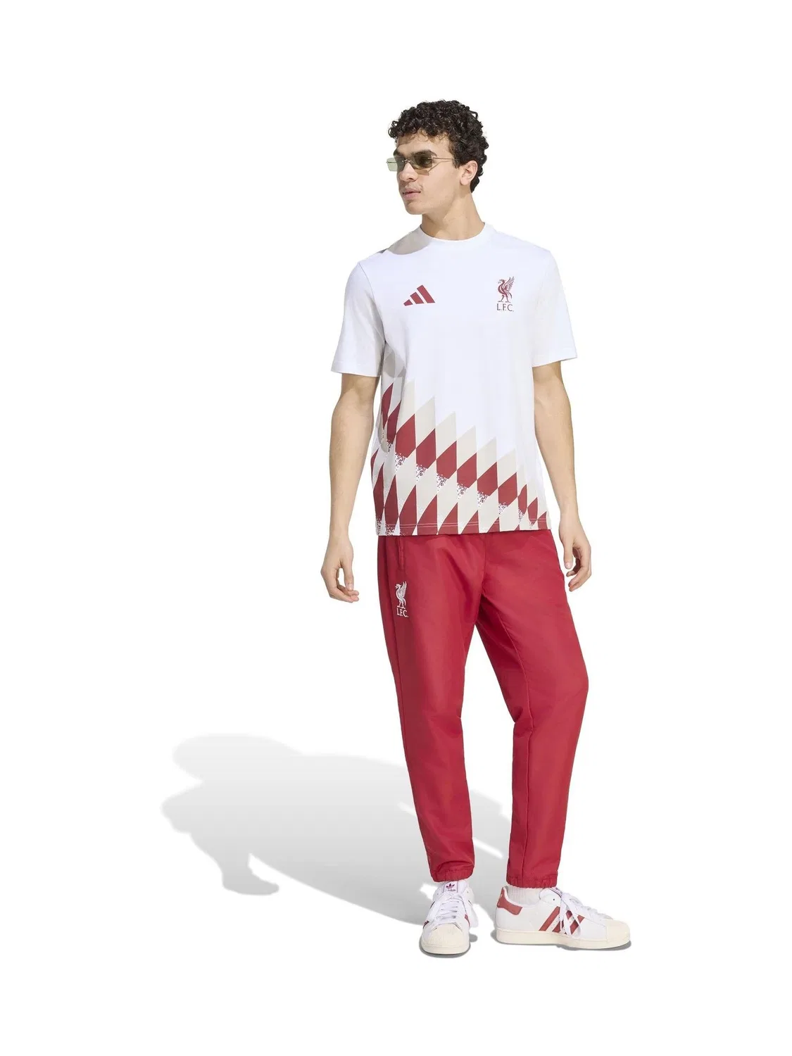 Футболка с графическим принтом Liverpool FC Stadium adidas, белый — фото 3
