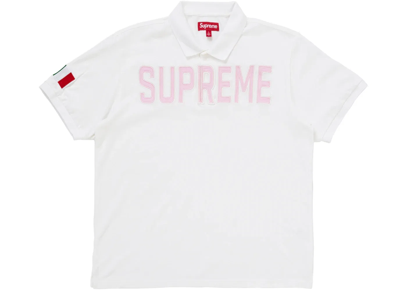 Мужское поло с аппликацией Twill Applique Polo Supreme, White