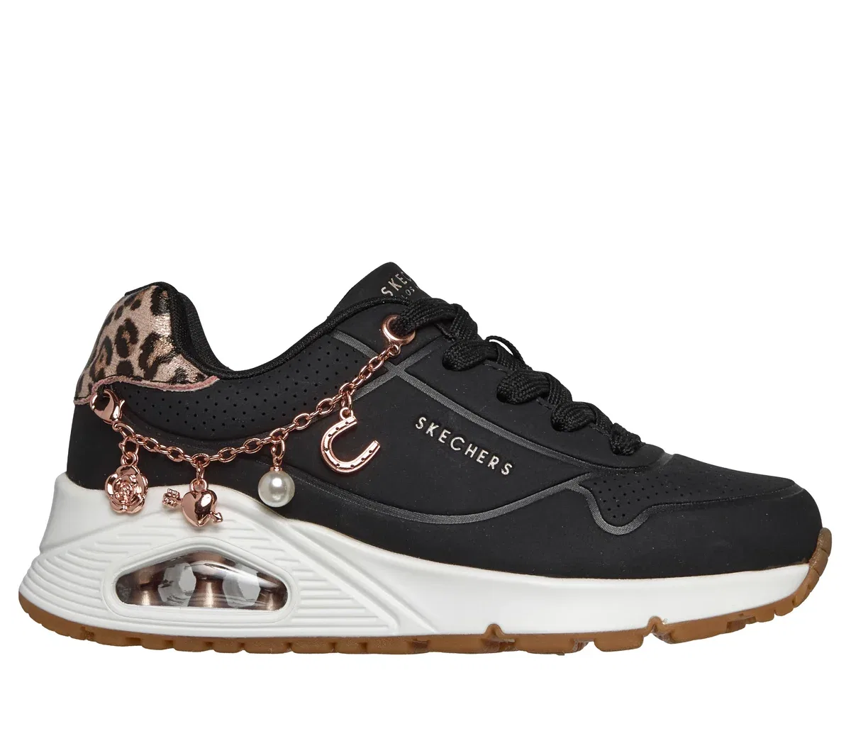Детские кроссовки UNO Gen1 - Leopard Rockstar Skechers, черный/леопардовый