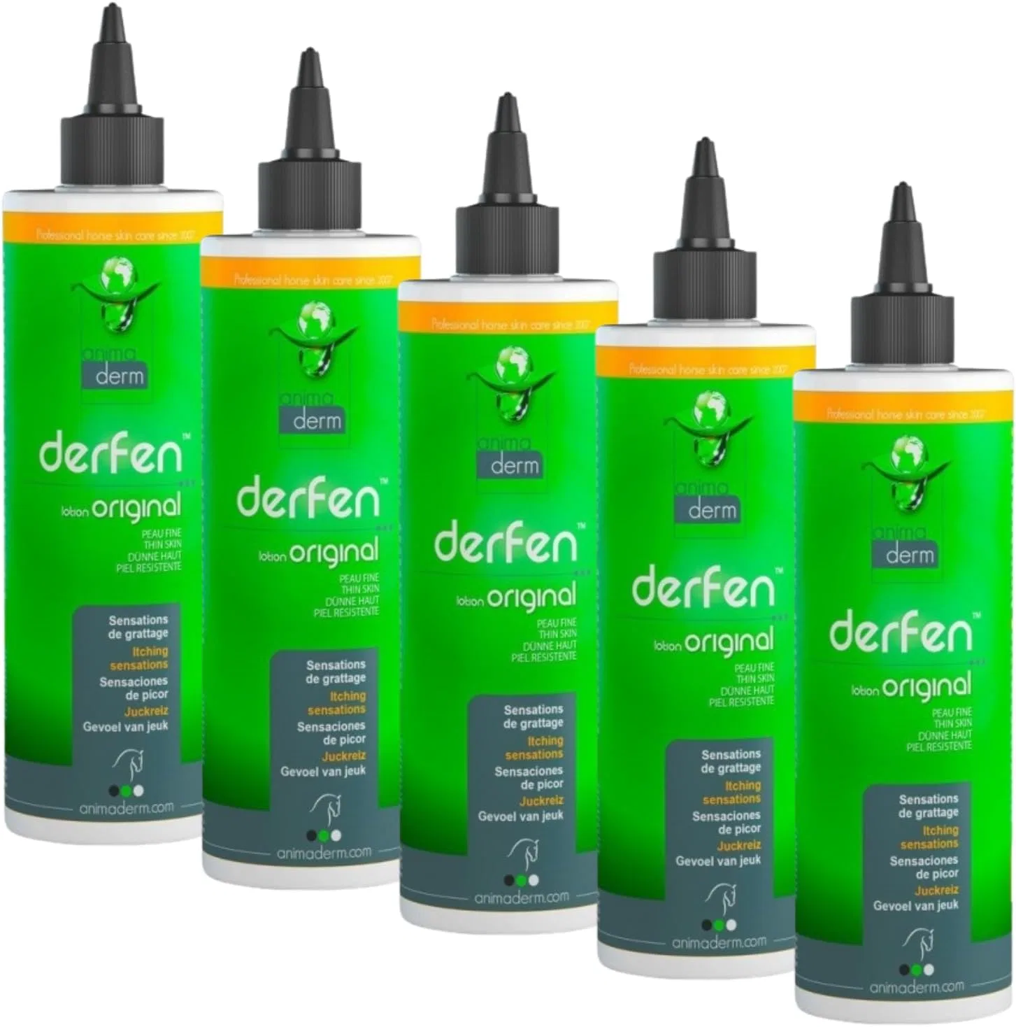 No brand Лосьон для кожи лошадей Animaderm Derfen Original, 5 x 250 мл